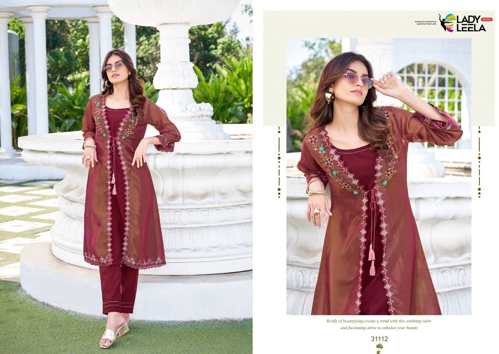 FLORAL by LADY LEELA 3111 to 3116 Series Designer Stylish Fancy Ethnic Wear Collection Heavy Handwork & Embriodery Stitched dresses At Wholesale Price